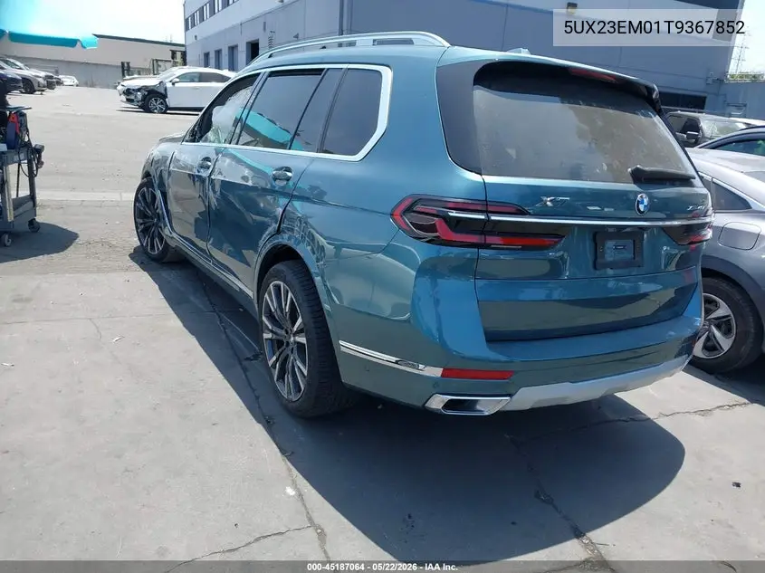 2026 BMW X7 xDrive40I VIN: 5UX23EM01T9367852 Lot: 45187064