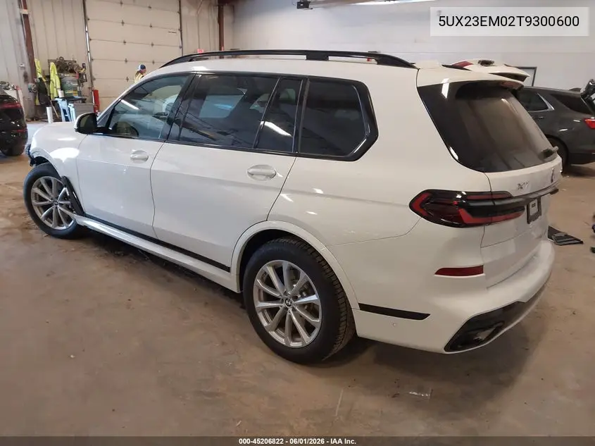 2026 BMW X7 xDrive40I VIN: 5UX23EM02T9300600 Lot: 45206822