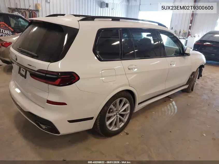 2026 BMW X7 xDrive40I VIN: 5UX23EM02T9300600 Lot: 45206822