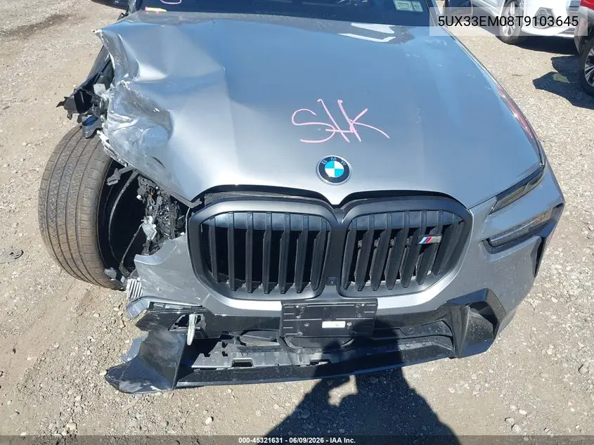 2026 BMW X7 M60I VIN: 5UX33EM08T9103645 Lot: 45321631