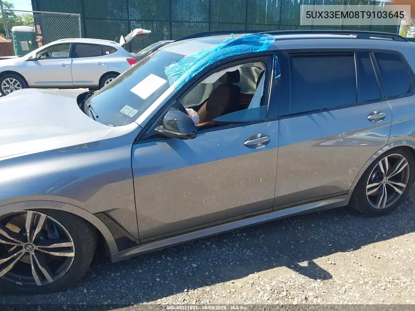 2026 BMW X7 M60I VIN: 5UX33EM08T9103645 Lot: 45321631