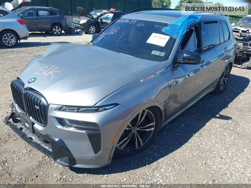 2026 BMW X7 M60I VIN: 5UX33EM08T9103645 Lot: 45321631
