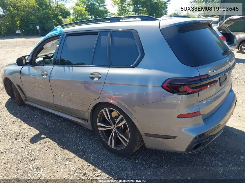 2026 BMW X7 M60I VIN: 5UX33EM08T9103645 Lot: 45321631