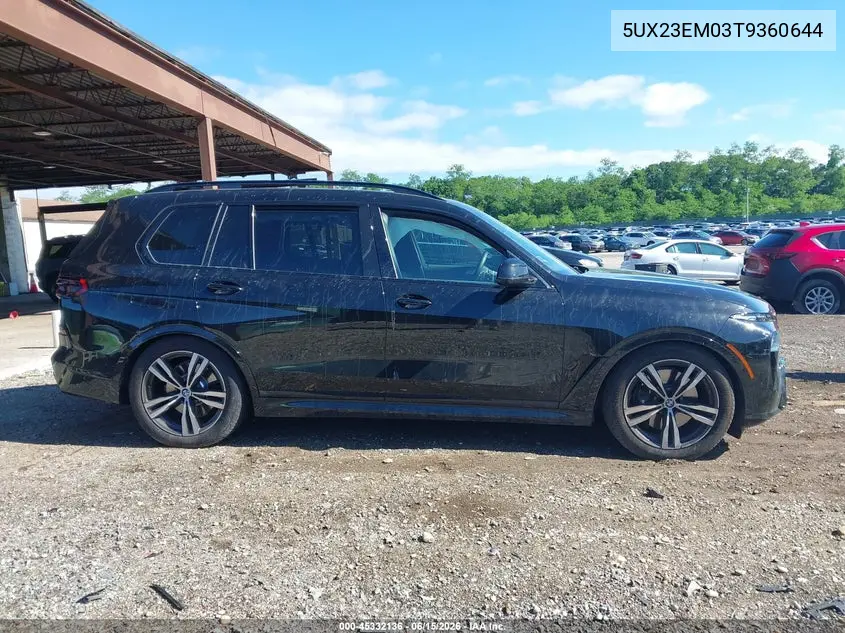 2026 BMW X7 xDrive40I VIN: 5UX23EM03T9360644 Lot: 45332136