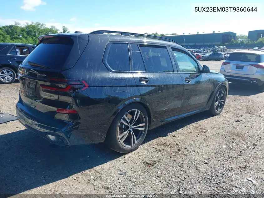 2026 BMW X7 xDrive40I VIN: 5UX23EM03T9360644 Lot: 45332136