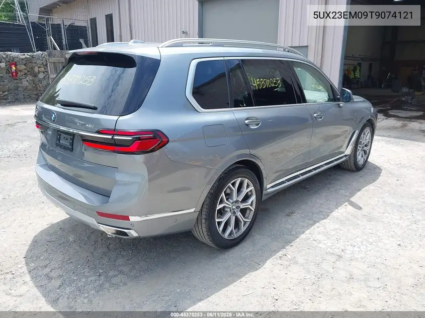 2026 BMW X7 xDrive40I VIN: 5UX23EM09T9074121 Lot: 45370253