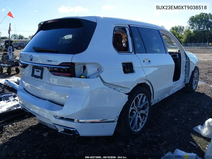2026 BMW X7 xDrive40I VIN: 5UX23EM0XT9038518 Lot: 45373998