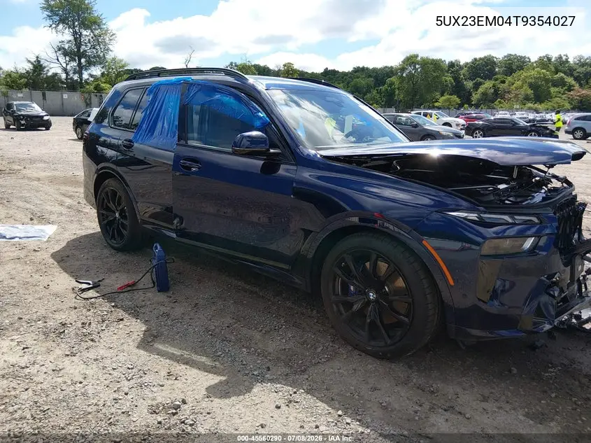 2026 BMW X7 xDrive40I VIN: 5UX23EM04T9354027 Lot: 45560290