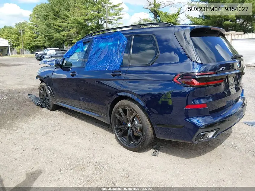 2026 BMW X7 xDrive40I VIN: 5UX23EM04T9354027 Lot: 45560290