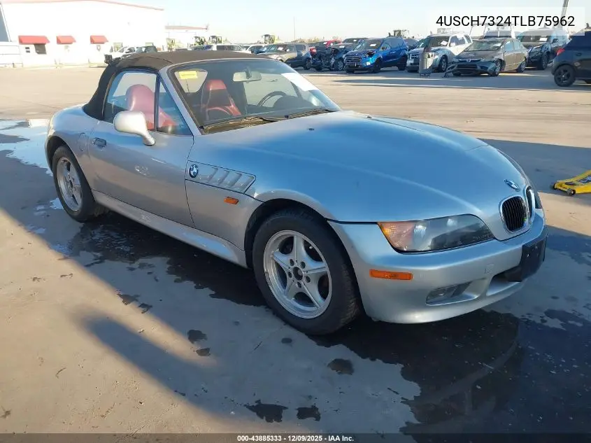 1996 BMW Z3 1.9 VIN: 4USCH7324TLB75962 Lot: 43885333