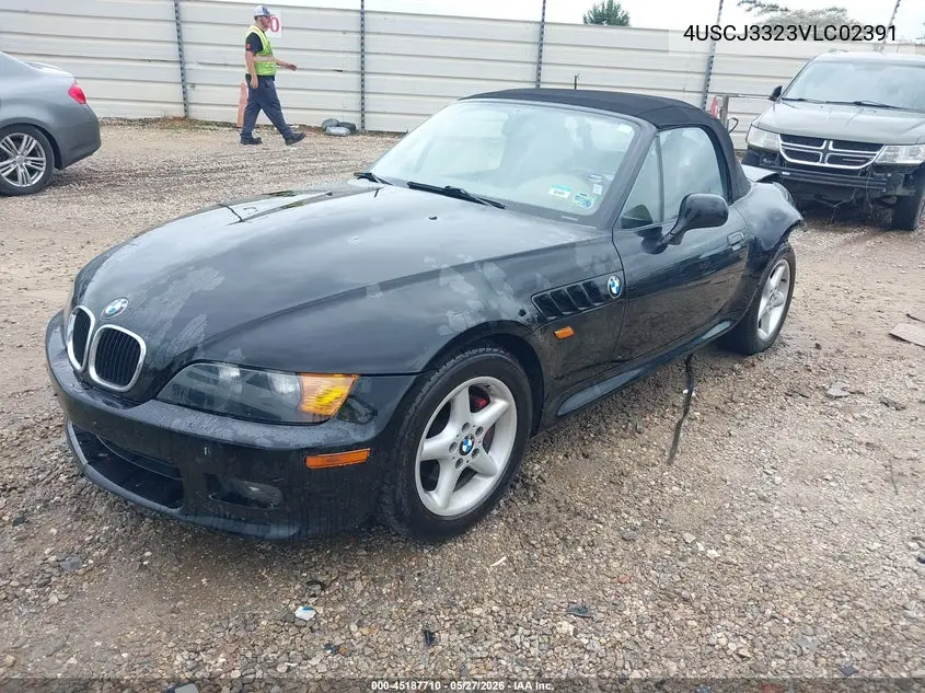 1997 BMW Z3 2.8L Roadster VIN: 4USCJ3323VLC02391 Lot: 45187710