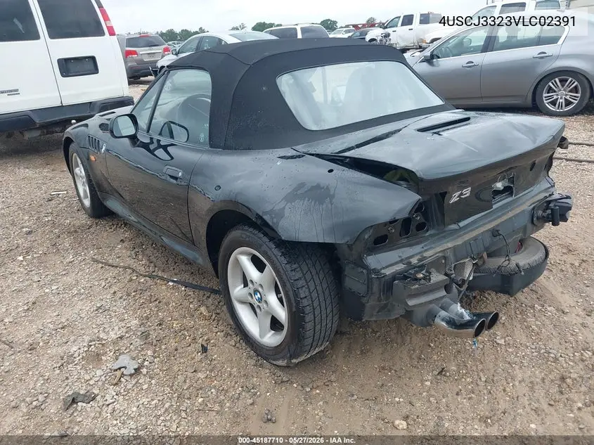 1997 BMW Z3 2.8L Roadster VIN: 4USCJ3323VLC02391 Lot: 45187710