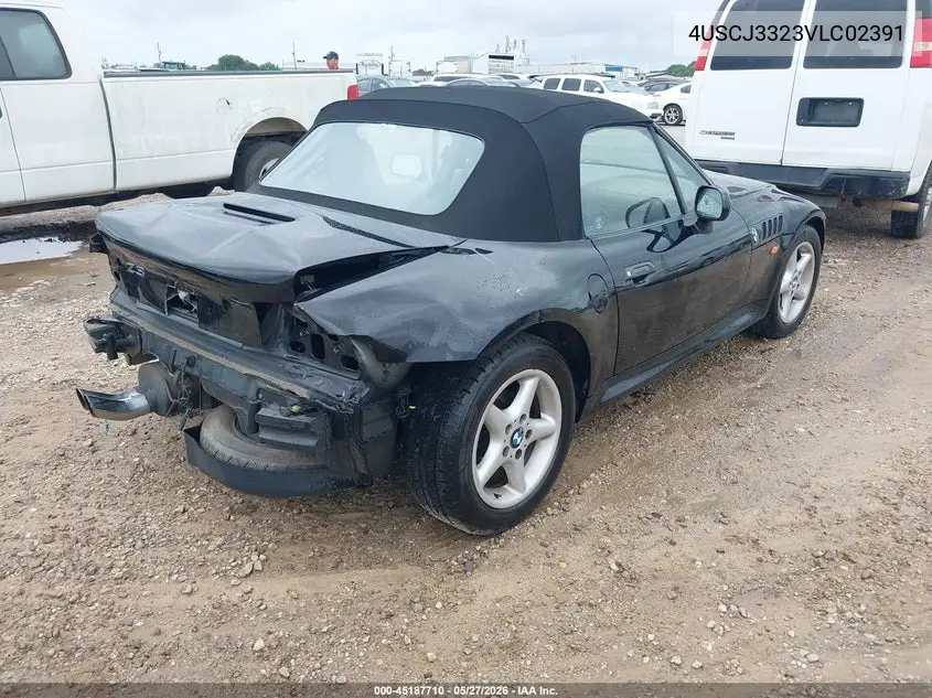 1997 BMW Z3 2.8L Roadster VIN: 4USCJ3323VLC02391 Lot: 45187710
