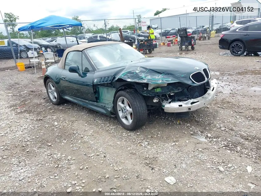 1997 BMW Z3 2.8L Roadster VIN: 4USCJ3326VLC04152 Lot: 45238618