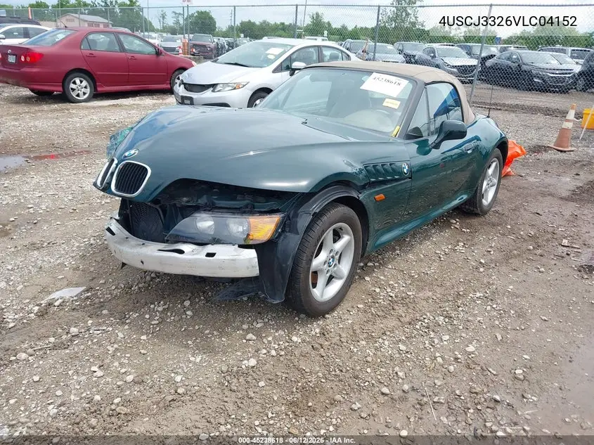 1997 BMW Z3 2.8L Roadster VIN: 4USCJ3326VLC04152 Lot: 45238618