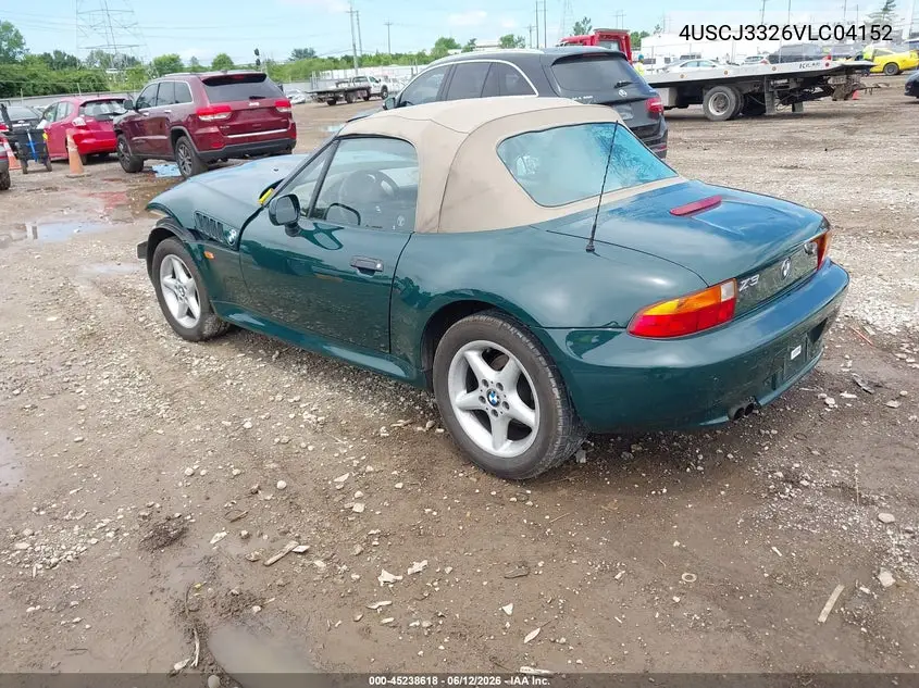 1997 BMW Z3 2.8L Roadster VIN: 4USCJ3326VLC04152 Lot: 45238618