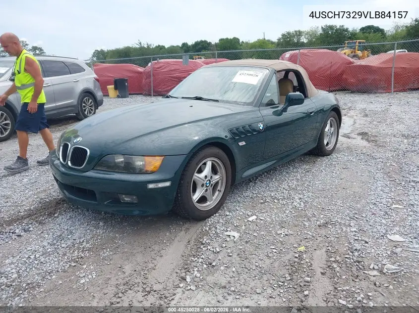 1997 BMW Z3 1.9L Roadster VIN: 4USCH7329VLB84157 Lot: 45250028