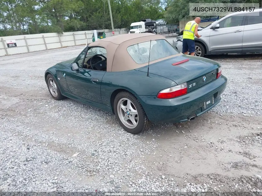 1997 BMW Z3 1.9L Roadster VIN: 4USCH7329VLB84157 Lot: 45250028