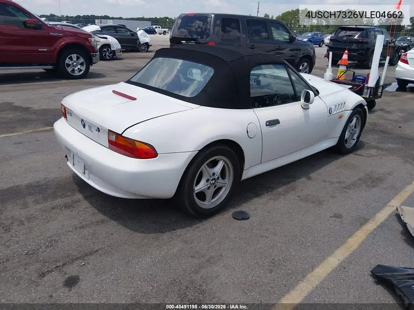 1997 BMW Z3 1.9L Roadster VIN: 4USCH7326VLE04662 Lot: 45491195
