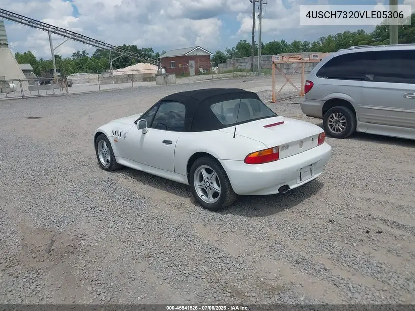 1997 BMW Z3 1.9L Roadster VIN: 4USCH7320VLE05306 Lot: 45541526