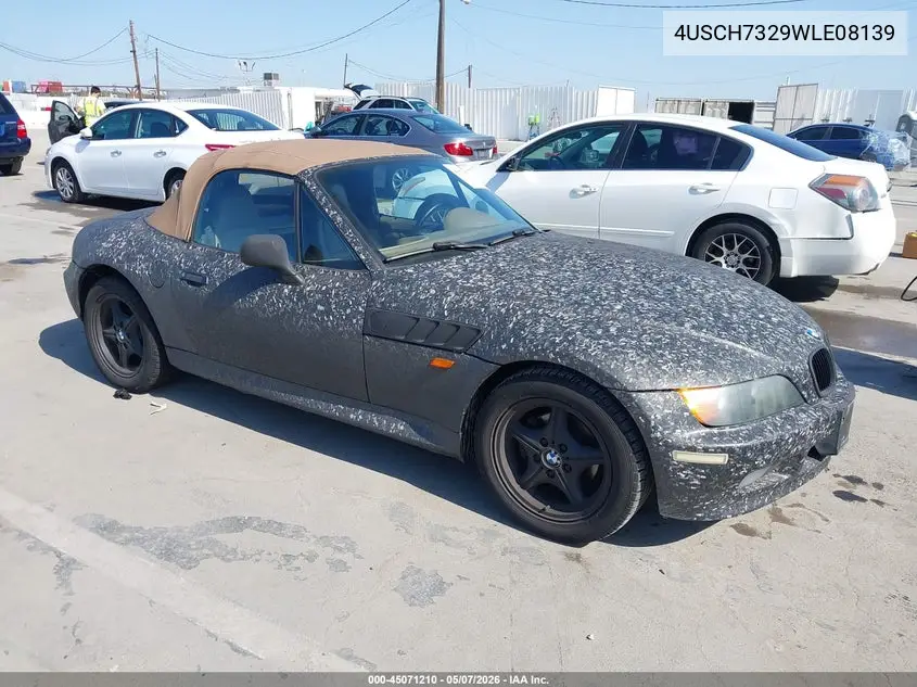 1998 BMW Z3 1.9 VIN: 4USCH7329WLE08139 Lot: 45071210