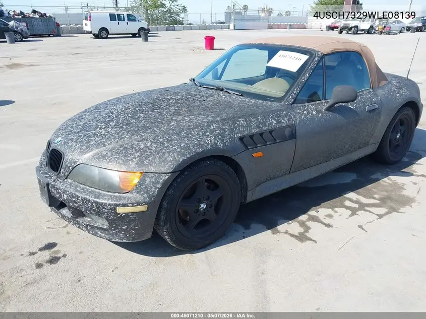 1998 BMW Z3 1.9 VIN: 4USCH7329WLE08139 Lot: 45071210