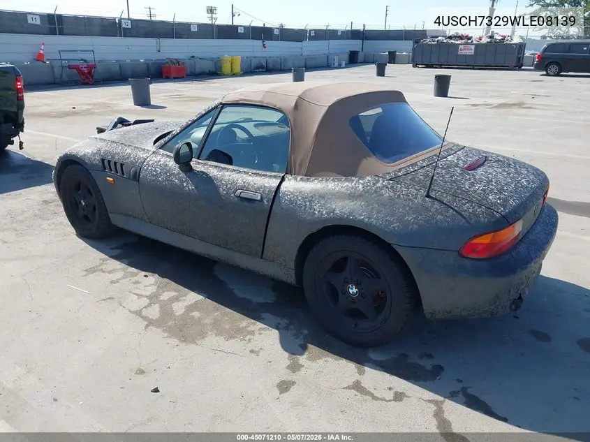1998 BMW Z3 1.9 VIN: 4USCH7329WLE08139 Lot: 45071210