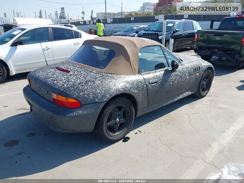 1998 BMW Z3 1.9 VIN: 4USCH7329WLE08139 Lot: 45071210