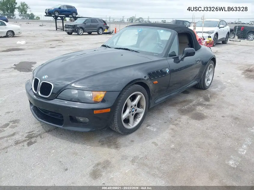 1998 BMW Z3 2.8 VIN: 4USCJ3326WLB63328 Lot: 45106821