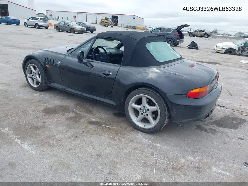 1998 BMW Z3 2.8 VIN: 4USCJ3326WLB63328 Lot: 45106821