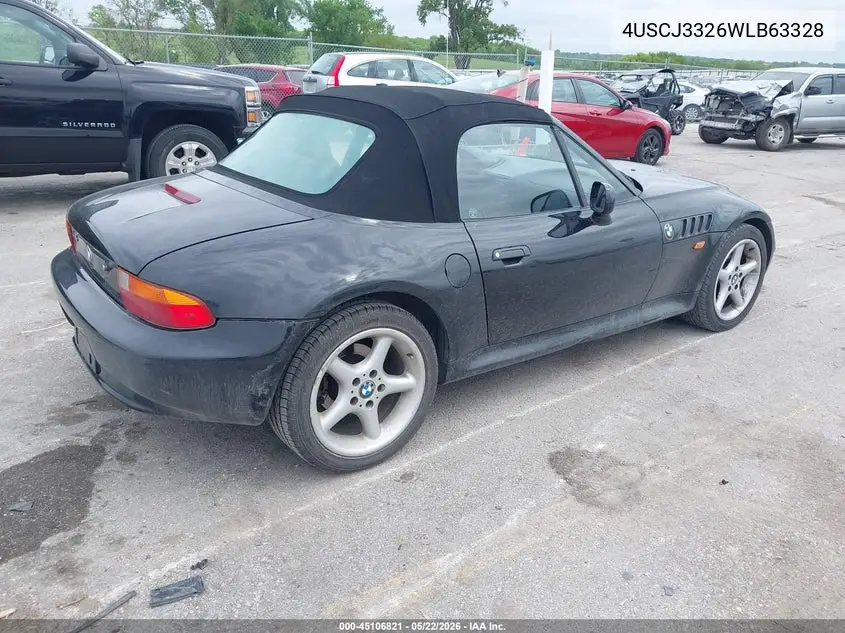 1998 BMW Z3 2.8 VIN: 4USCJ3326WLB63328 Lot: 45106821