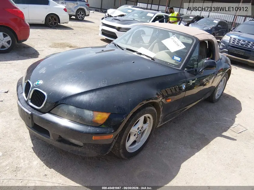 1998 BMW Z3 1.9 VIN: 4USCH7338WLE10912 Lot: 45481887