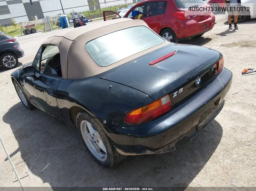 1998 BMW Z3 1.9 VIN: 4USCH7338WLE10912 Lot: 45481887