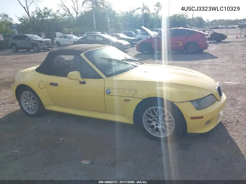 1998 BMW Z3 2.8 VIN: 4USCJ3323WLC10329 Lot: 45662737