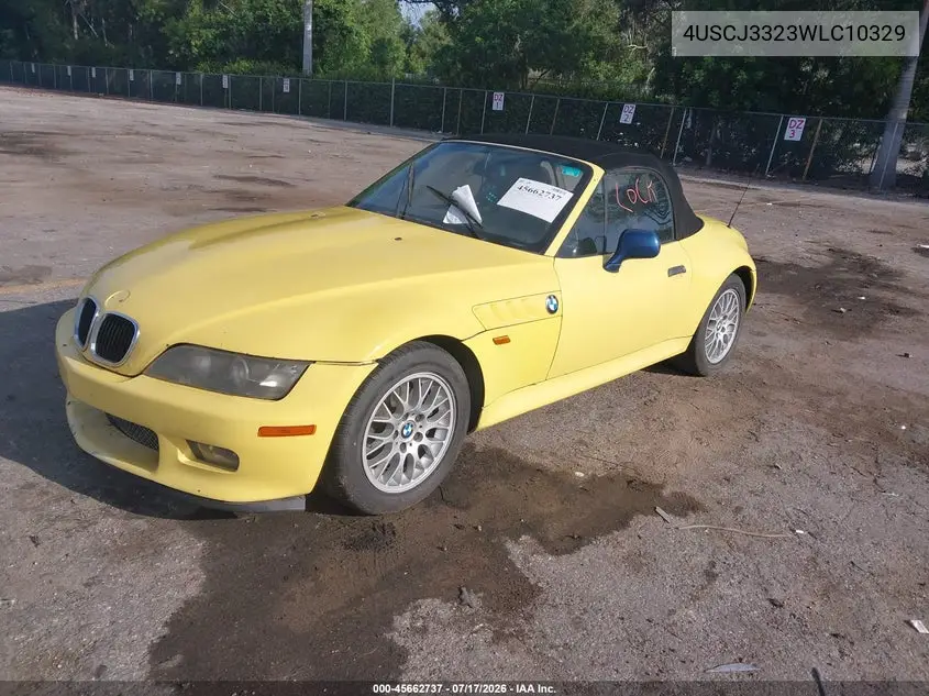 1998 BMW Z3 2.8 VIN: 4USCJ3323WLC10329 Lot: 45662737