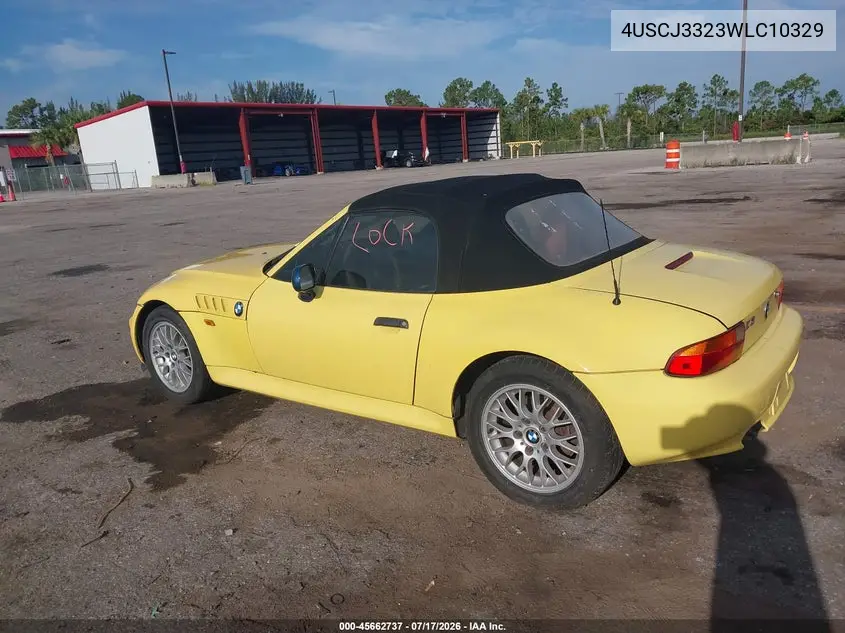 1998 BMW Z3 2.8 VIN: 4USCJ3323WLC10329 Lot: 45662737