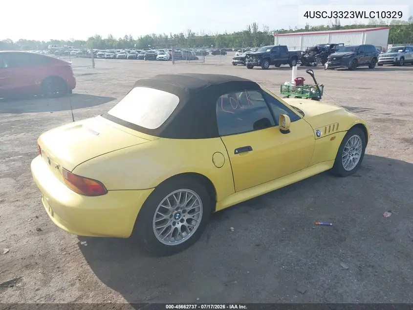 1998 BMW Z3 2.8 VIN: 4USCJ3323WLC10329 Lot: 45662737