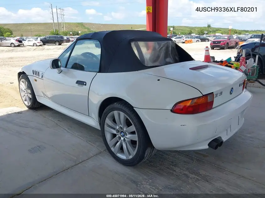 1999 BMW Z3 2.3 VIN: 4USCH9336XLF80201 Lot: 45071994