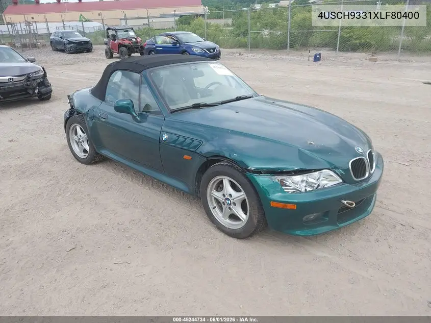 1999 BMW Z3 2.3 VIN: 4USCH9331XLF80400 Lot: 45244734