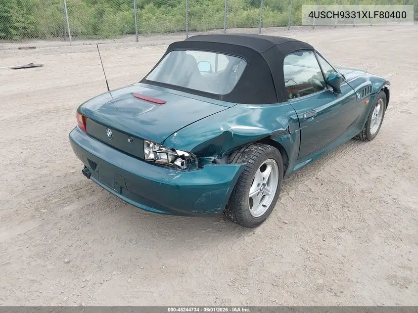 1999 BMW Z3 2.3 VIN: 4USCH9331XLF80400 Lot: 45244734