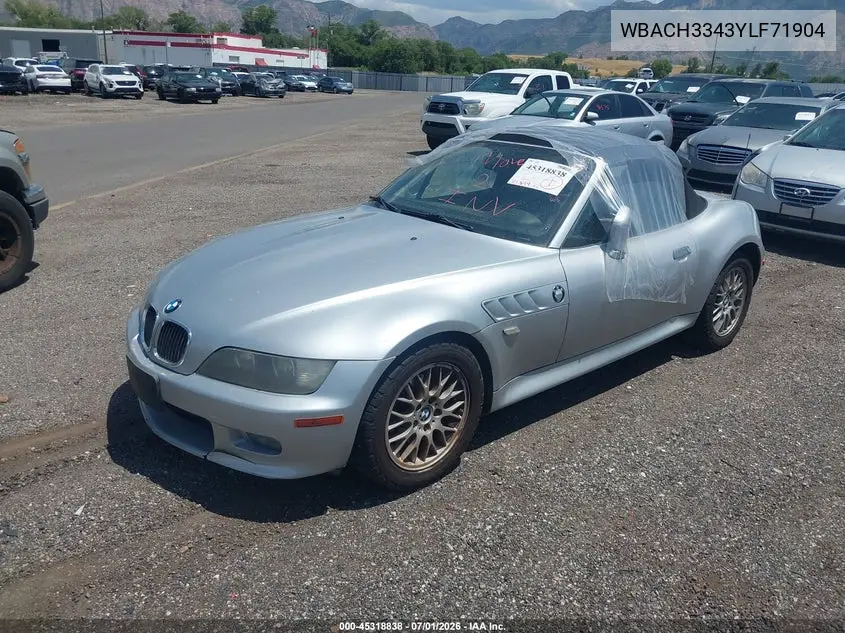 2000 BMW Z3 2.8 VIN: WBACH3343YLF71904 Lot: 45318838