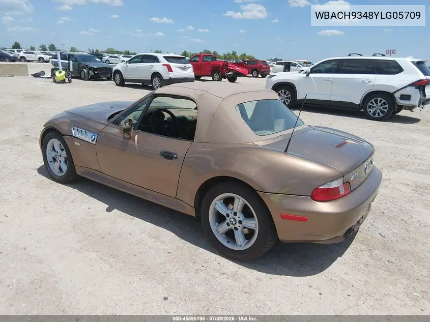2000 BMW Z3 2.3 VIN: WBACH9348YLG05709 Lot: 45595198