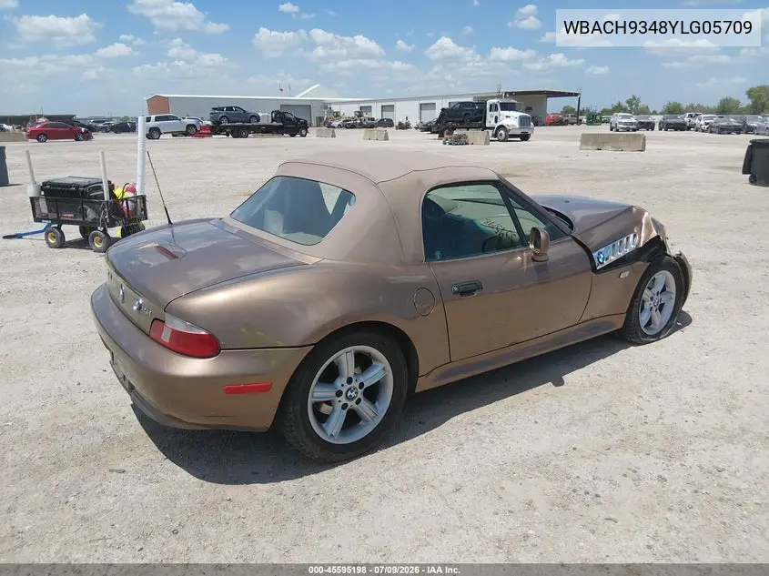 2000 BMW Z3 2.3 VIN: WBACH9348YLG05709 Lot: 45595198