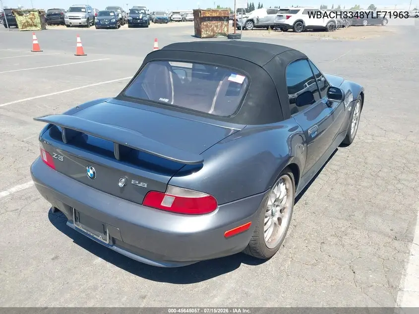2000 BMW Z3 2.8 VIN: WBACH3348YLF71963 Lot: 45645057