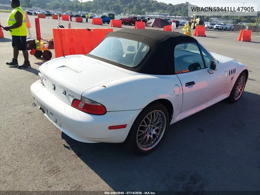 2001 BMW Z3 3.0I VIN: WBACN53441LL47905 Lot: 45615846