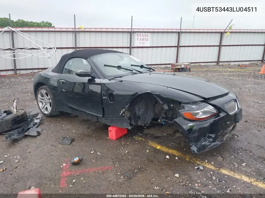 2003 BMW Z4 3.0I VIN: 4USBT53443LU04511 Lot: 44972362