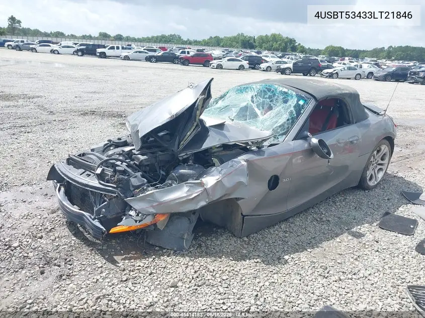 2003 BMW Z4 3.0I VIN: 4USBT53433LT21846 Lot: 45414183