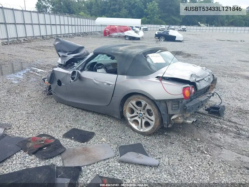 2003 BMW Z4 3.0I VIN: 4USBT53433LT21846 Lot: 45414183