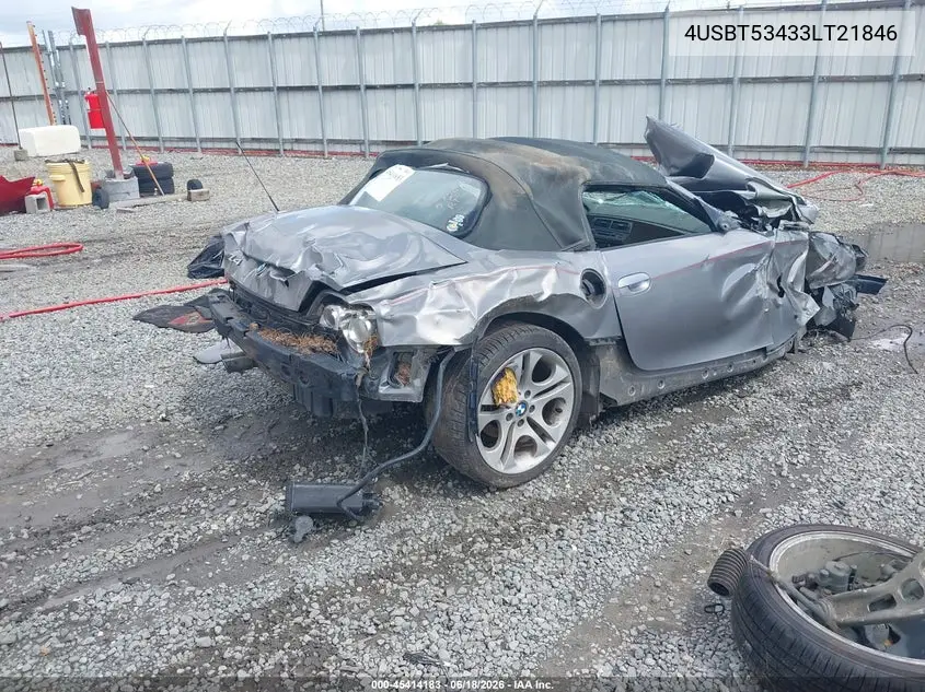 2003 BMW Z4 3.0I VIN: 4USBT53433LT21846 Lot: 45414183