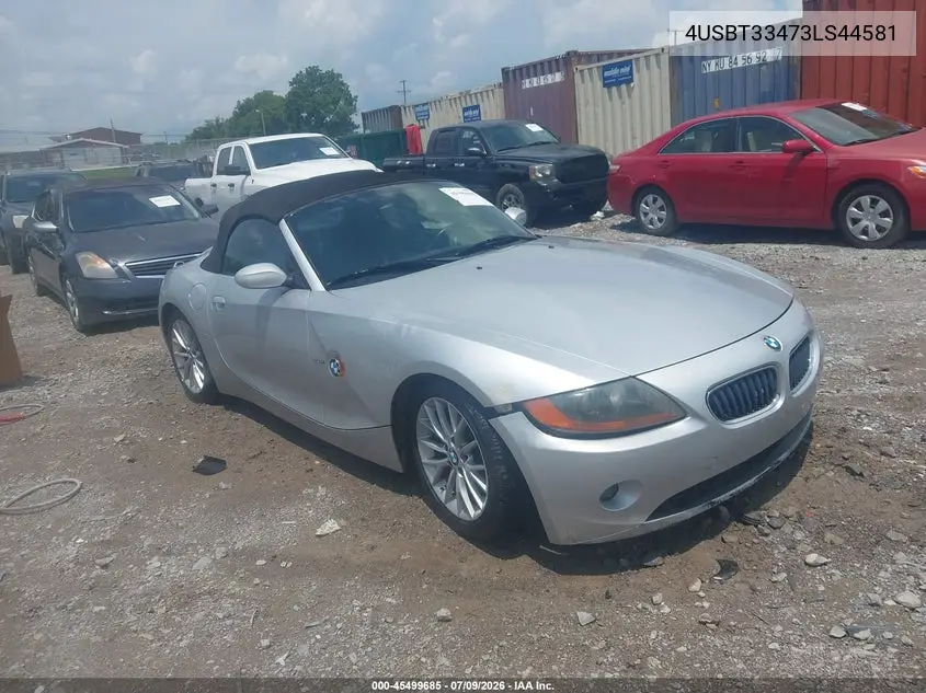 2003 BMW Z4 2.5I VIN: 4USBT33473LS44581 Lot: 45499685